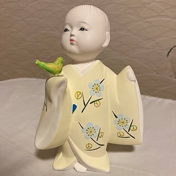 博多人形 Amazon | 伝統工芸 博多人形 子供 幼児 小鳥付 | 博多人形